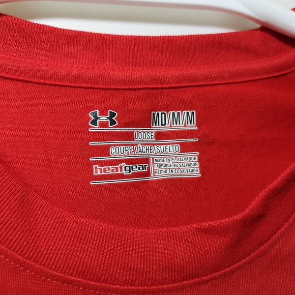 Under Armour  MLB Cleveland Guardians Baseball  Men's T-Shirt  Red  Size M - Picture 10 of 10